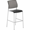 United Chair Co Stool, Armless, MeshBack, 19-3/4inx23inx45in, ExactBack/CarbonSeat UNCF1HECCP04